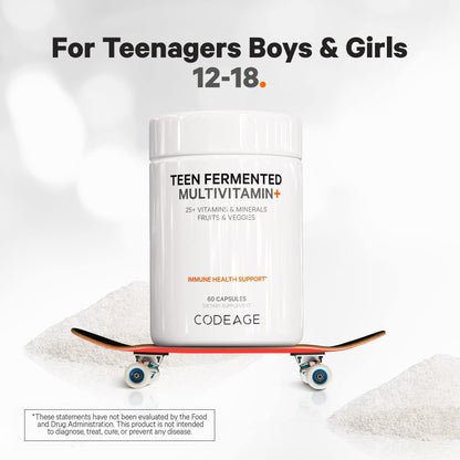 Codeage Teen’s Daily Multivitamin Supplement, 25+ Vitamins & Minerals for Teenage Boys & Girls