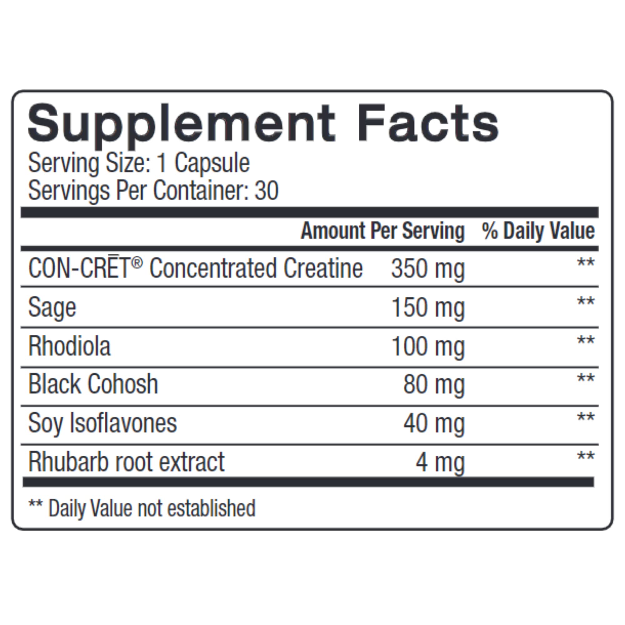 pH-D Feminine Health - Holistic Menopause Support - Oral Supplement with CON-CRET Concentrated Creatine pH-D Feminine Health Support