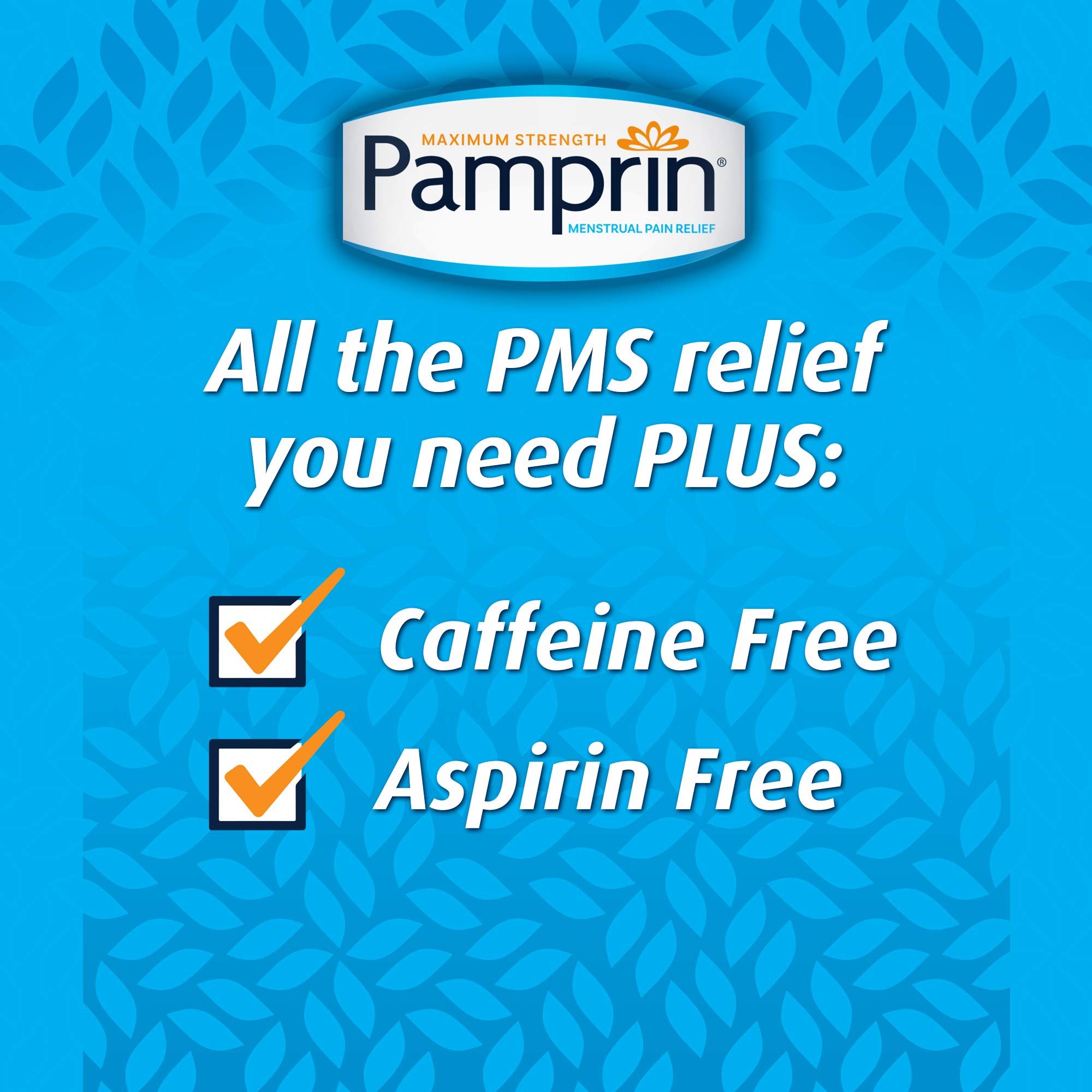 Pamprin Multi-Symptom Formula, with Acetaminophen, Menstrual Period Symptoms Relief Including Cramps Pamprin