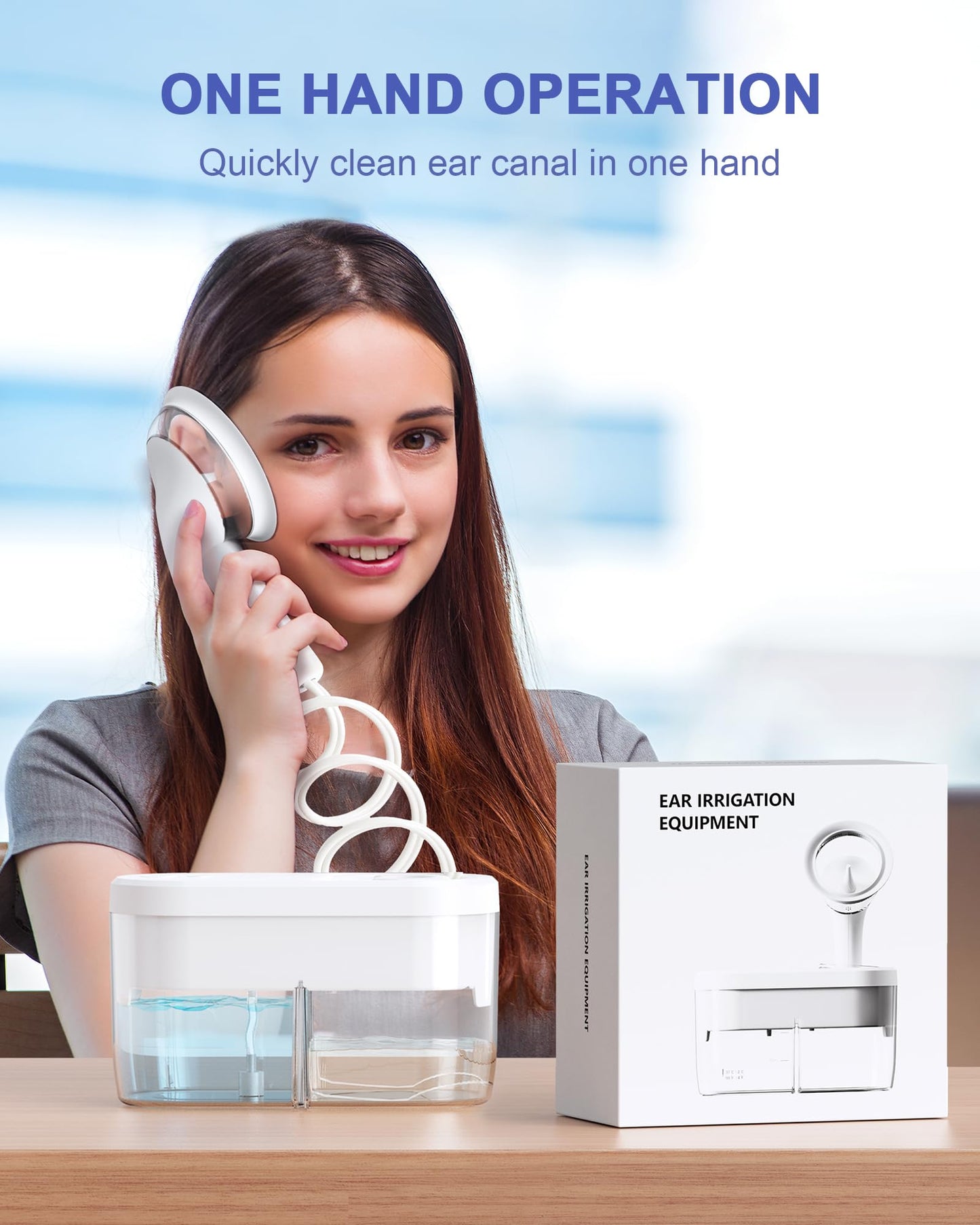 Water Powered Ear Cleaner, Ear Wax Removal Kit with Sewage System