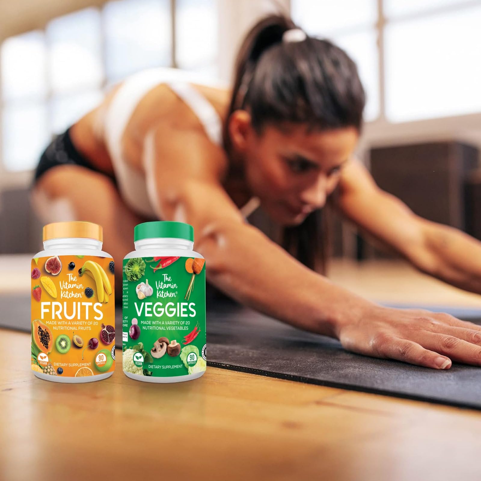 The Vitamin Kitchen Fruit and Veggie Supplements-90 Fruits, 90 Veggies Capsules The Vitamin Kitchen