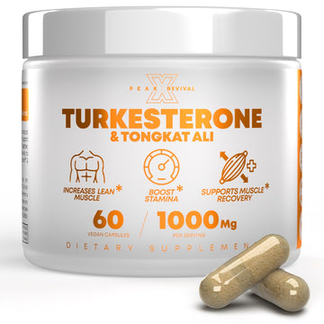 Peak Revival-X Turkesterone & Tongkat Ali 1000mg Supplement - 500mg