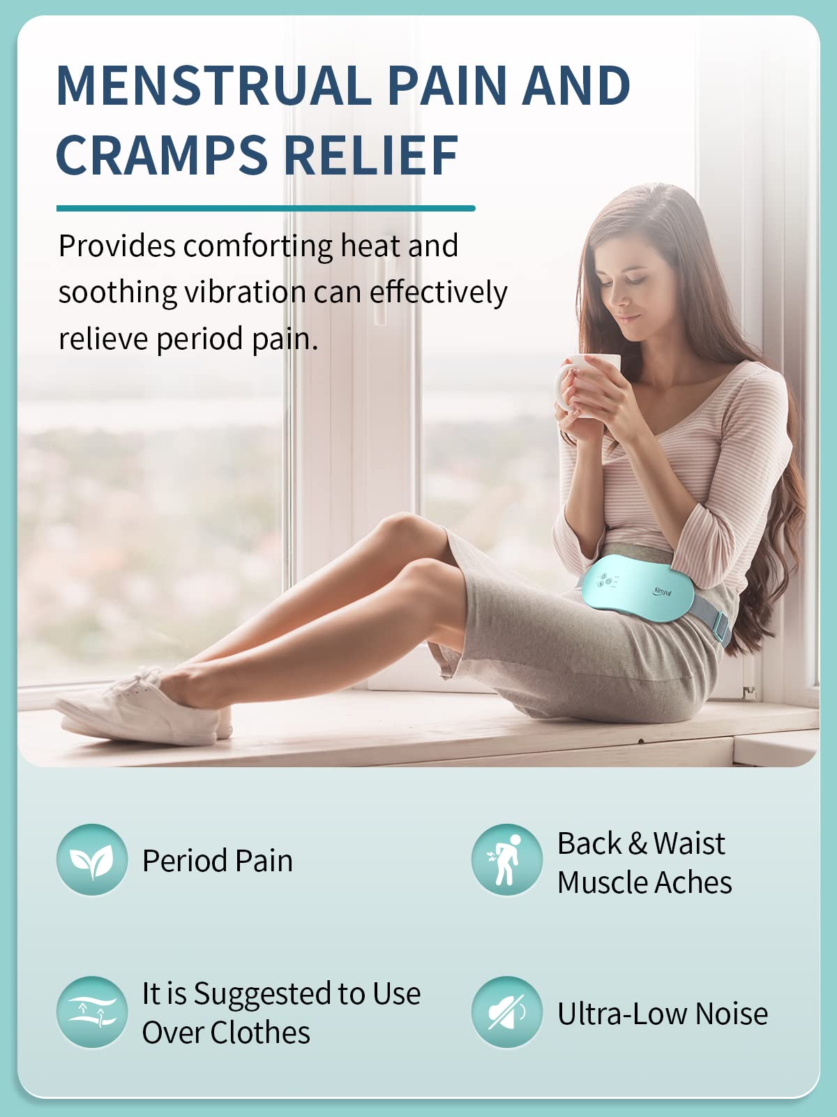 Slimpal Period Heating Pad for Cramps, FSA HSA Eligible Approved, Portable Heat Pad Slimpal