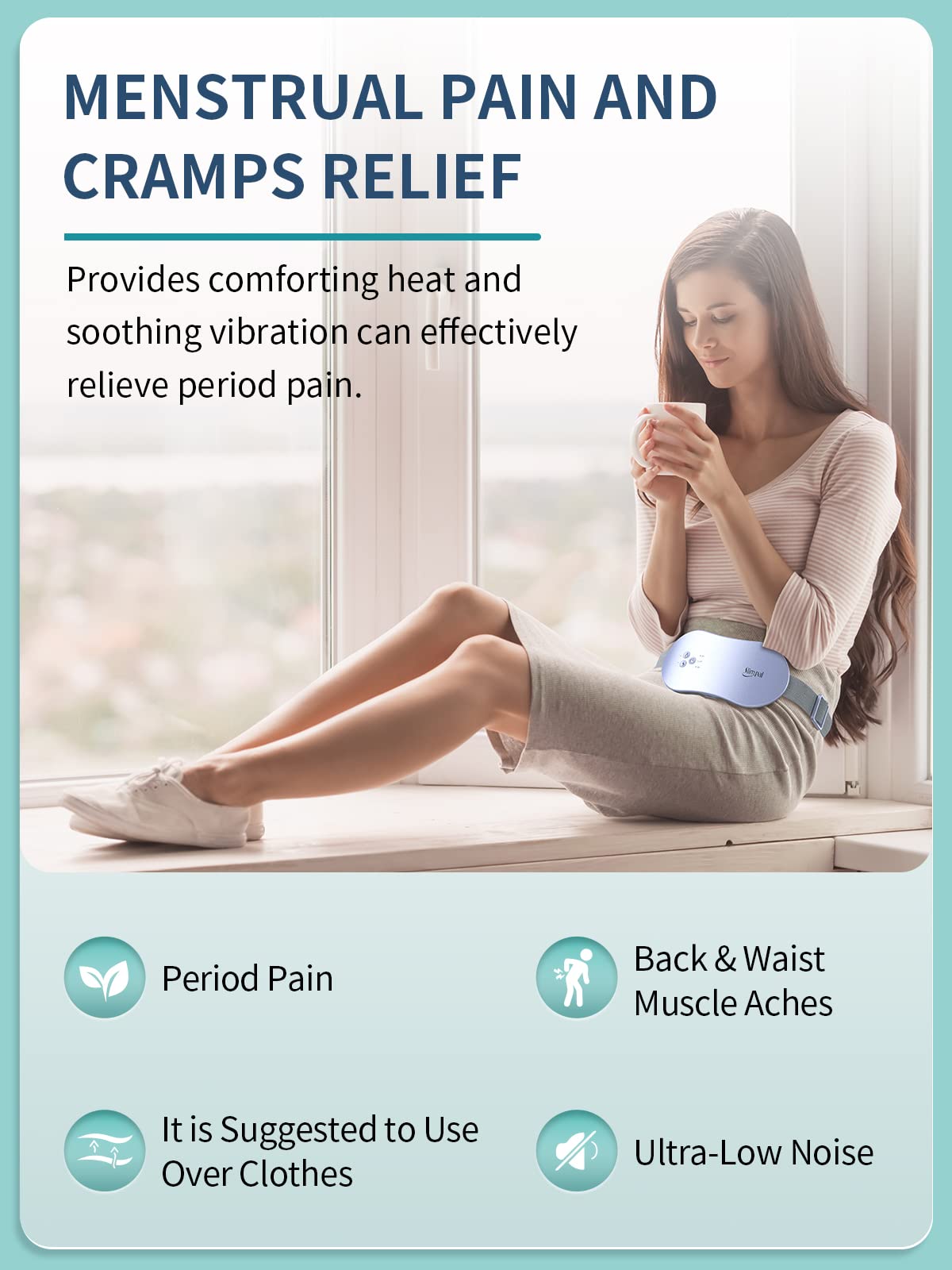 Slimpal Period Heating Pad for Cramps, FSA HSA Eligible Approved, Portable Heat Pad Slimpal