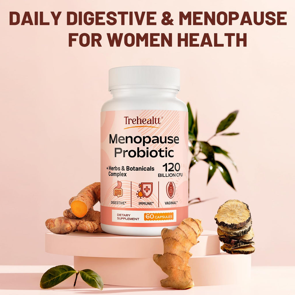 Menopause supplements for women, 120 Billion CFU Probiotic, 13-in-1 Herbs & Botanicals Complex