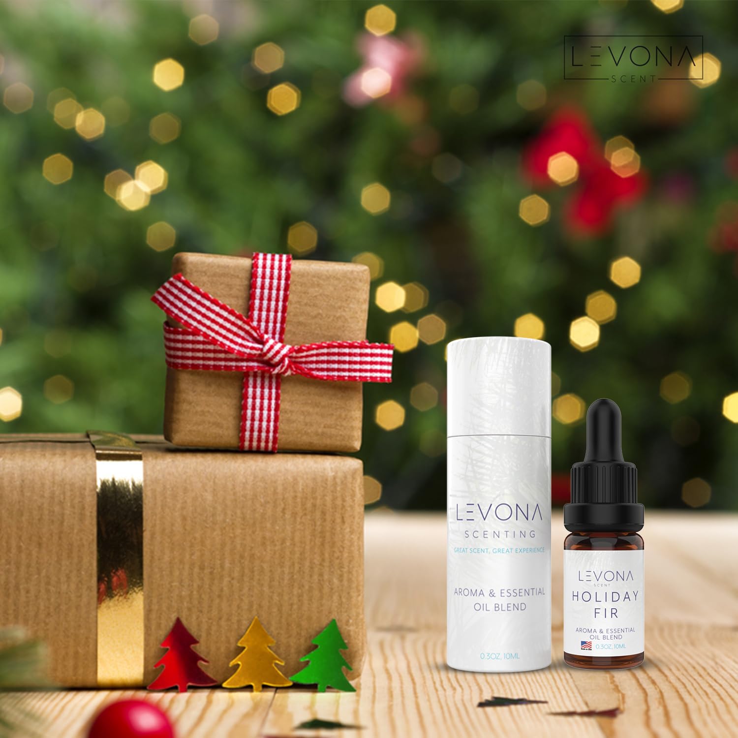 Levona Scent Christmas Essential Oils for Diffuser: Holiday Fir Essential Oil for Diffusers for Home LEVONA SCENT