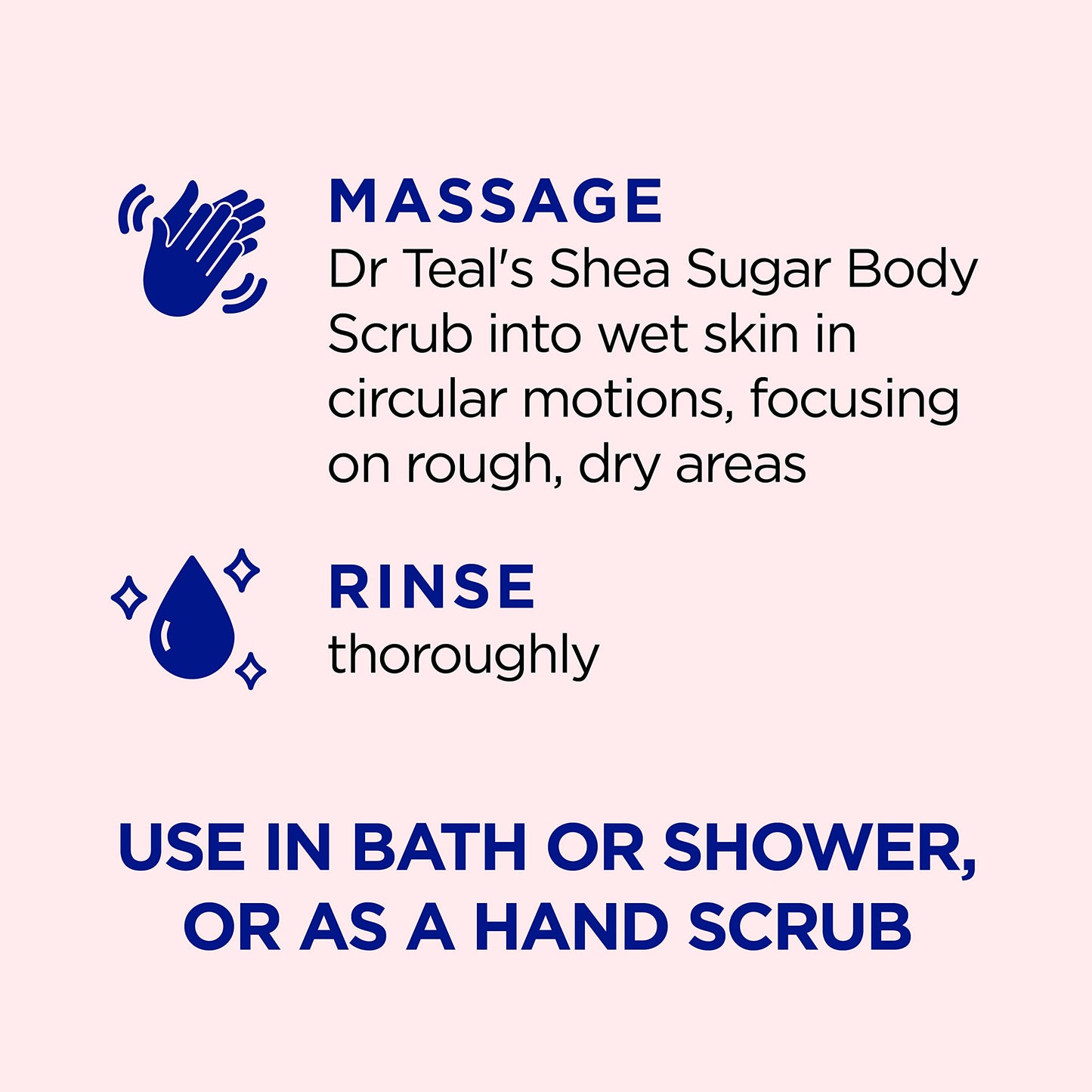 Dr Teal's Shea Sugar Body Scrub, Rose with Essential Oil, 19 oz (Pack of 3) Packaging May