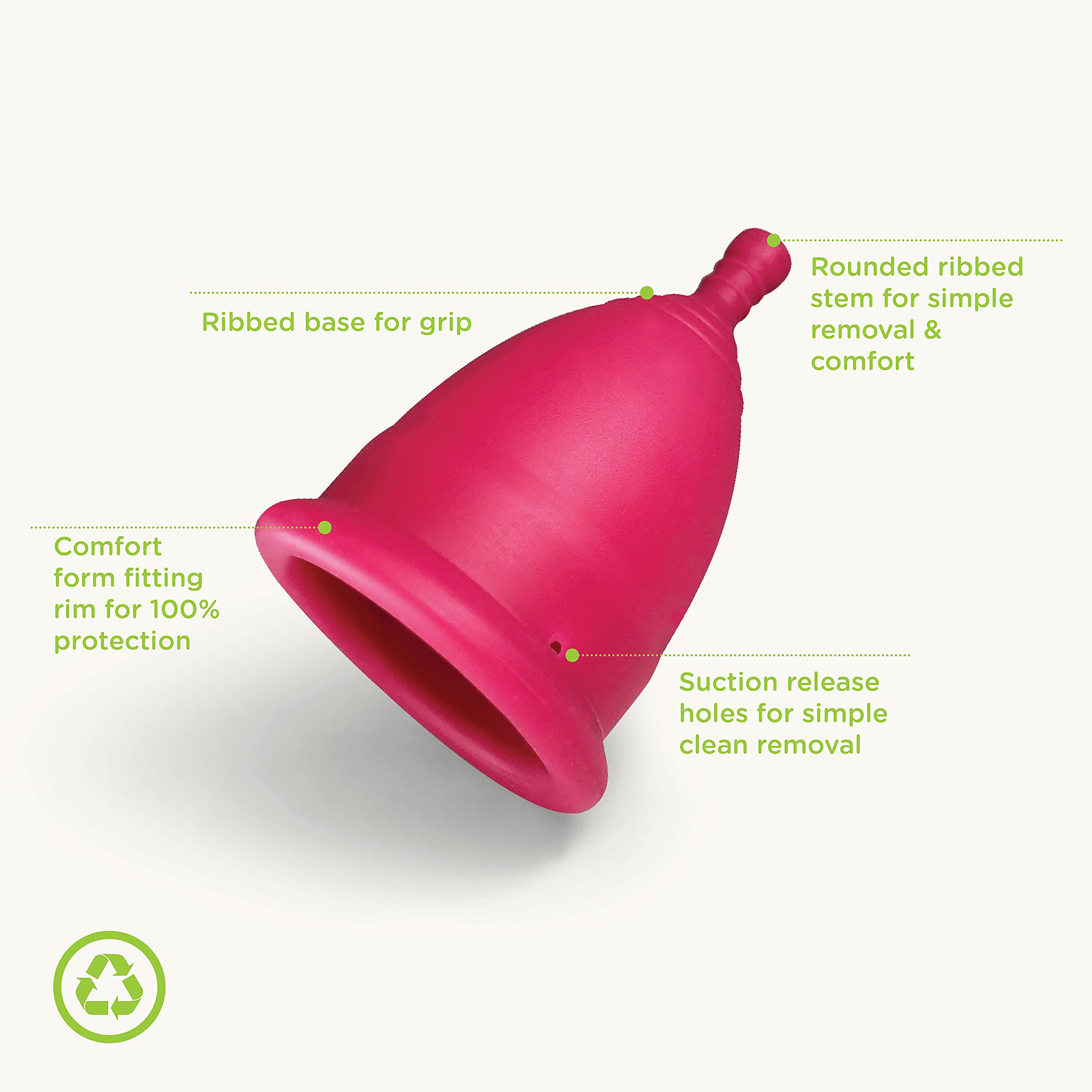 Oi | Organic Initiative - Menstrual Cup | Small - Slim-fit, Wear for 12 hrs | Reusable, Leak Free (17 ml) oi