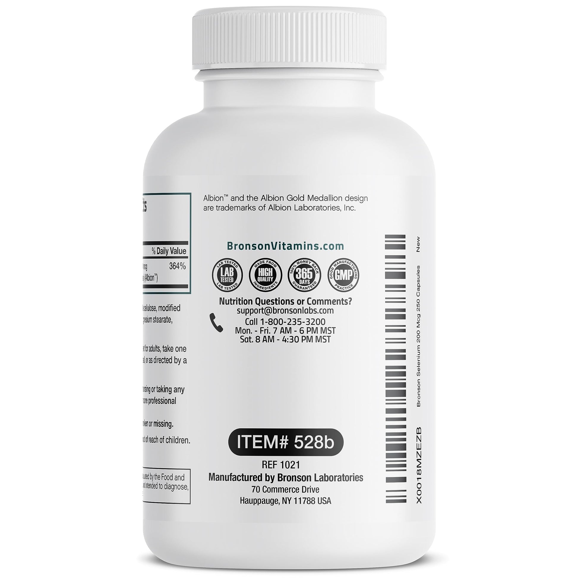 Bronson Selenium 200 mcg – Yeast Free Chelated Amino Acid Complex - Essential Trace Bronson