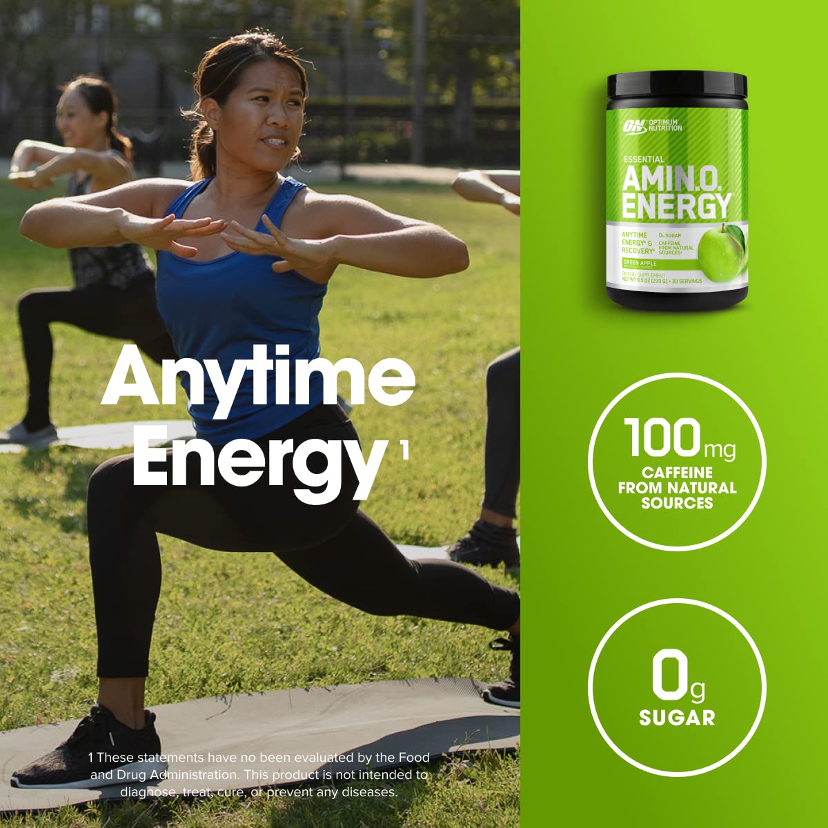 Optimum Nutrition Amino Energy - Pre Workout with Green Tea, BCAA, Amino Acids Optimum Nutrition