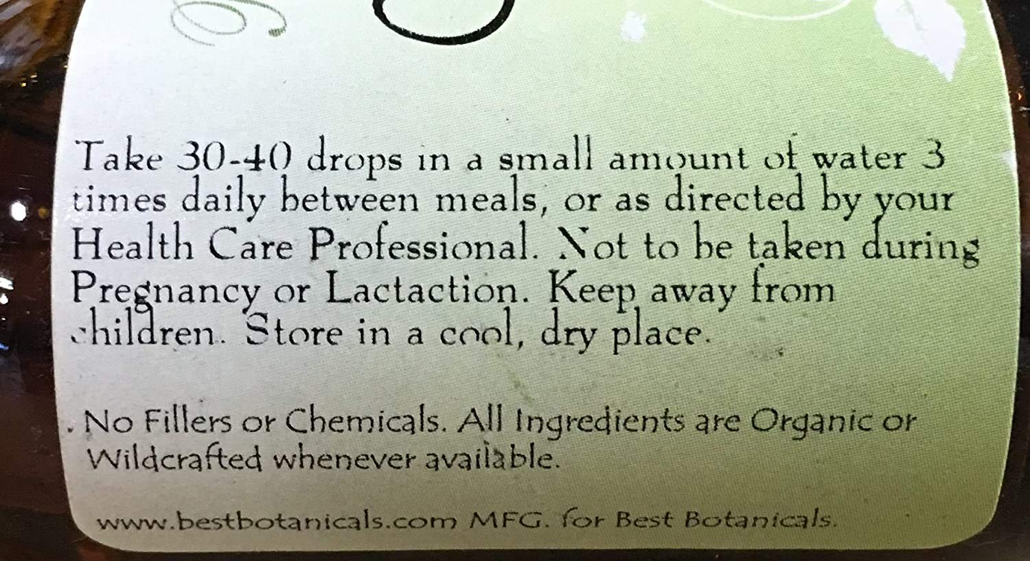 Best Botanicals Chaste Tree Berry Extract 1 oz. Best Botanicals