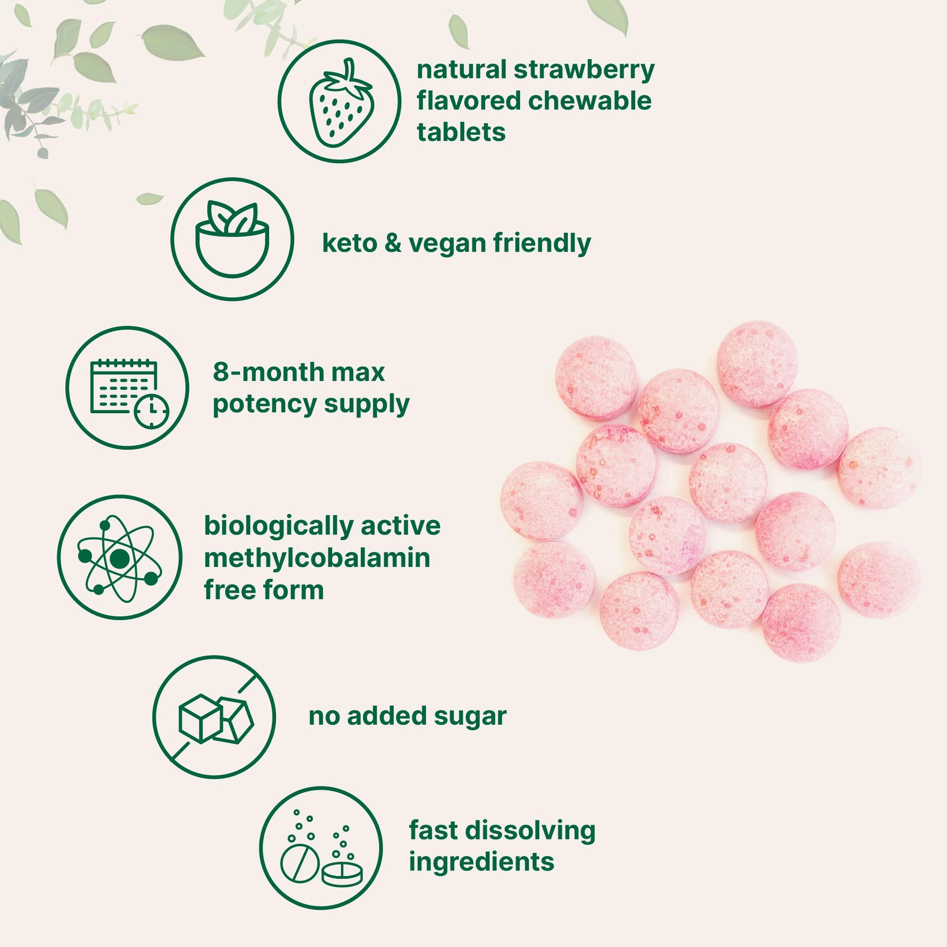 Micro Ingredients Vitamin B12 5000mcg | Methyl B12 Active Form – 240 Chewable Micro Ingredients