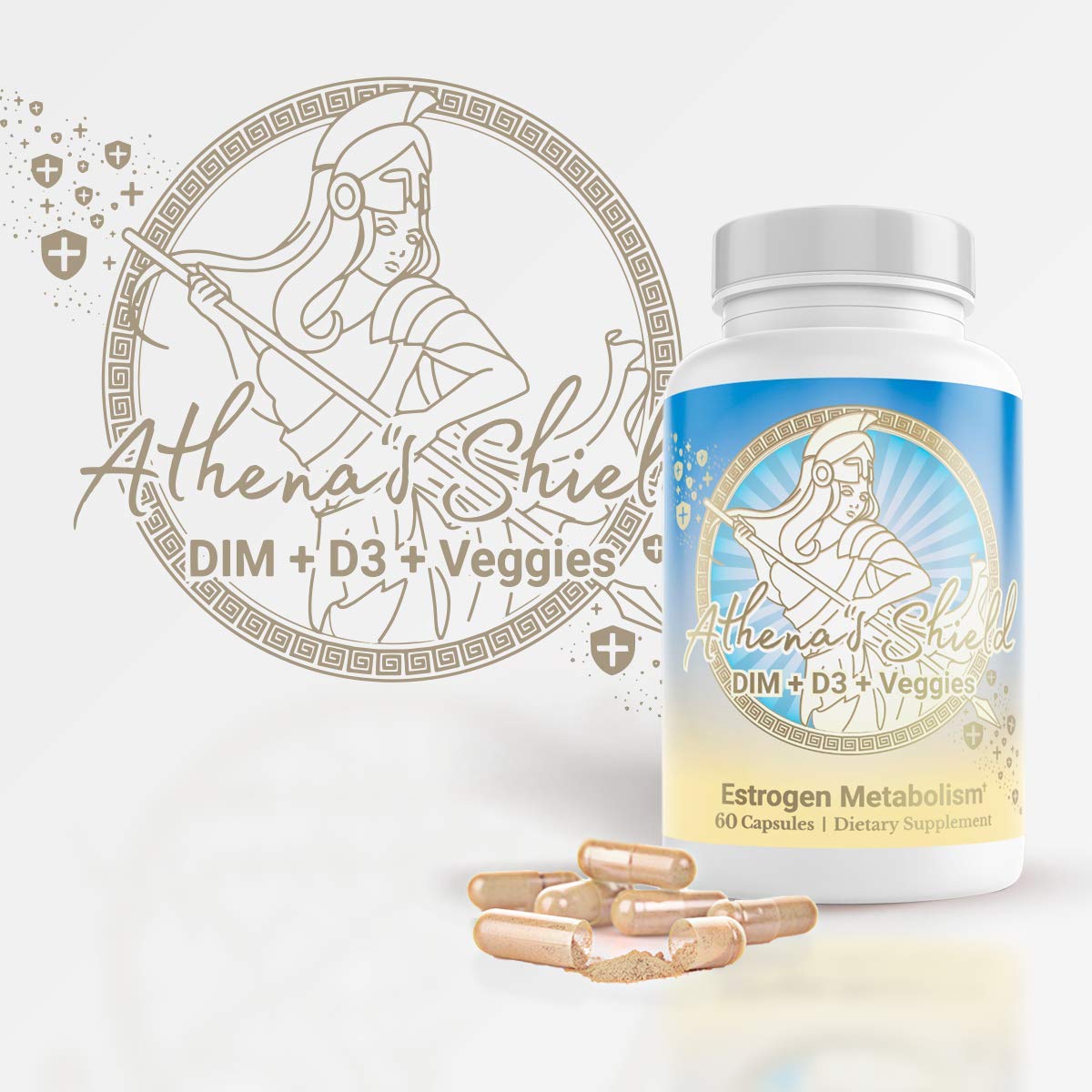 MENOLABS Athena’s Shield | DIM Supplement + D3 with BioPerine for Women | Estrogen Balance MENOLABS