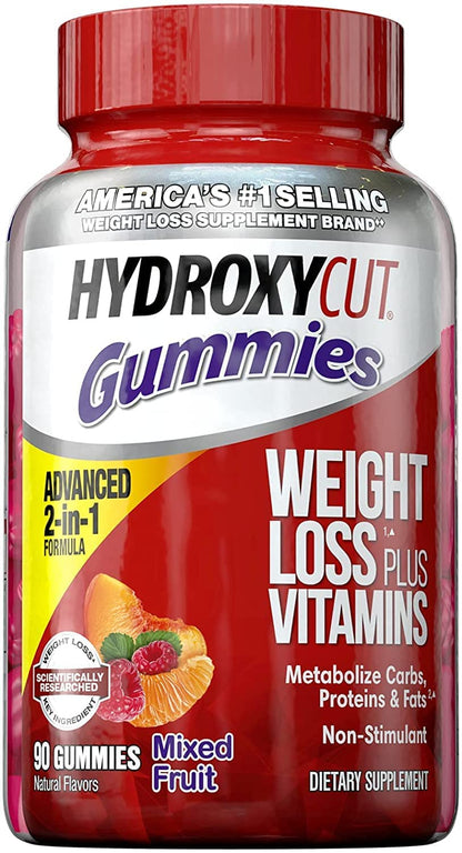 Hydroxycut Caffeine-Free Gummy for Women & Men | 15 Essential Vitamins & Minerals