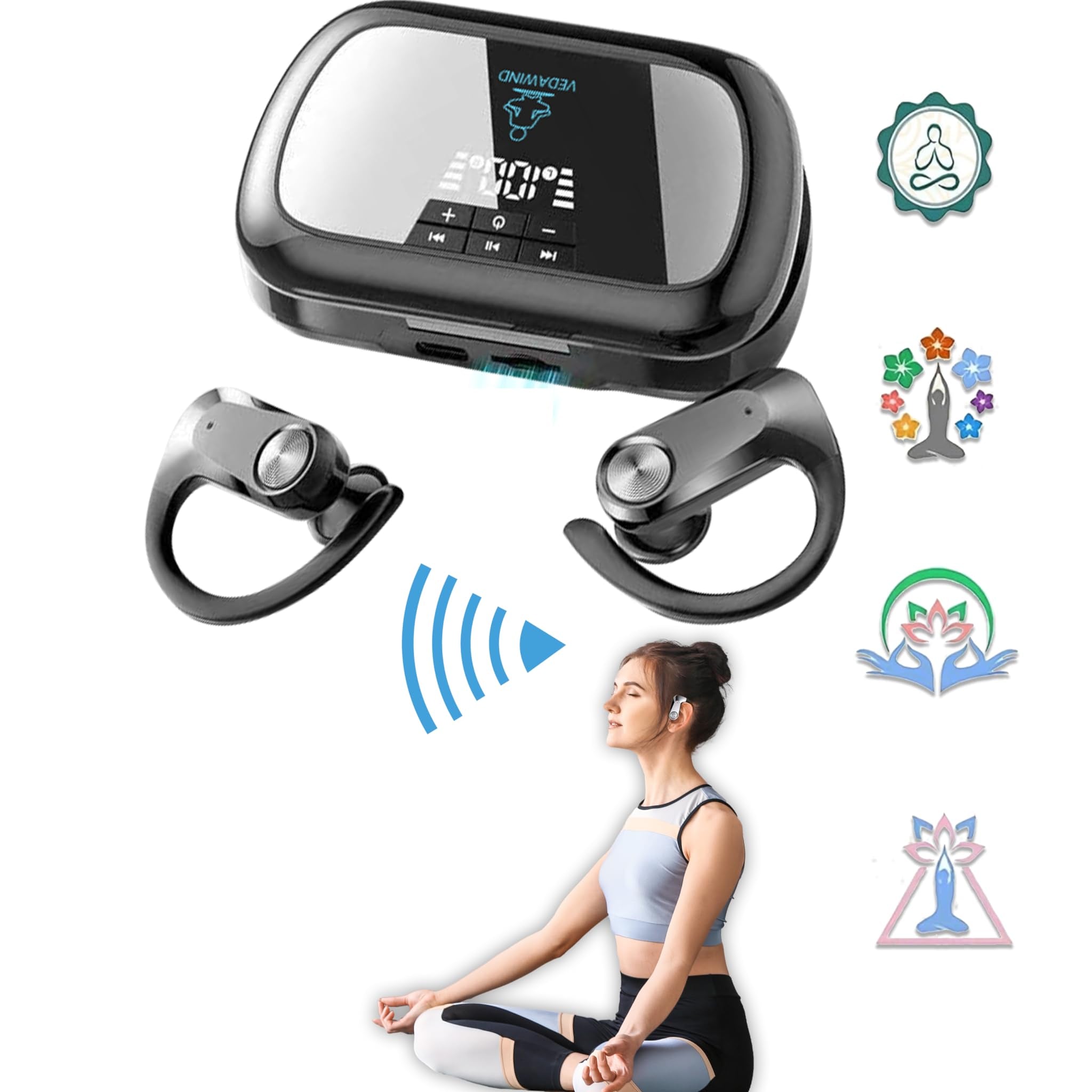 Sound Frequency Machine, Vedawind Meditation Accessory, Mindfulness, Tone Therapy System