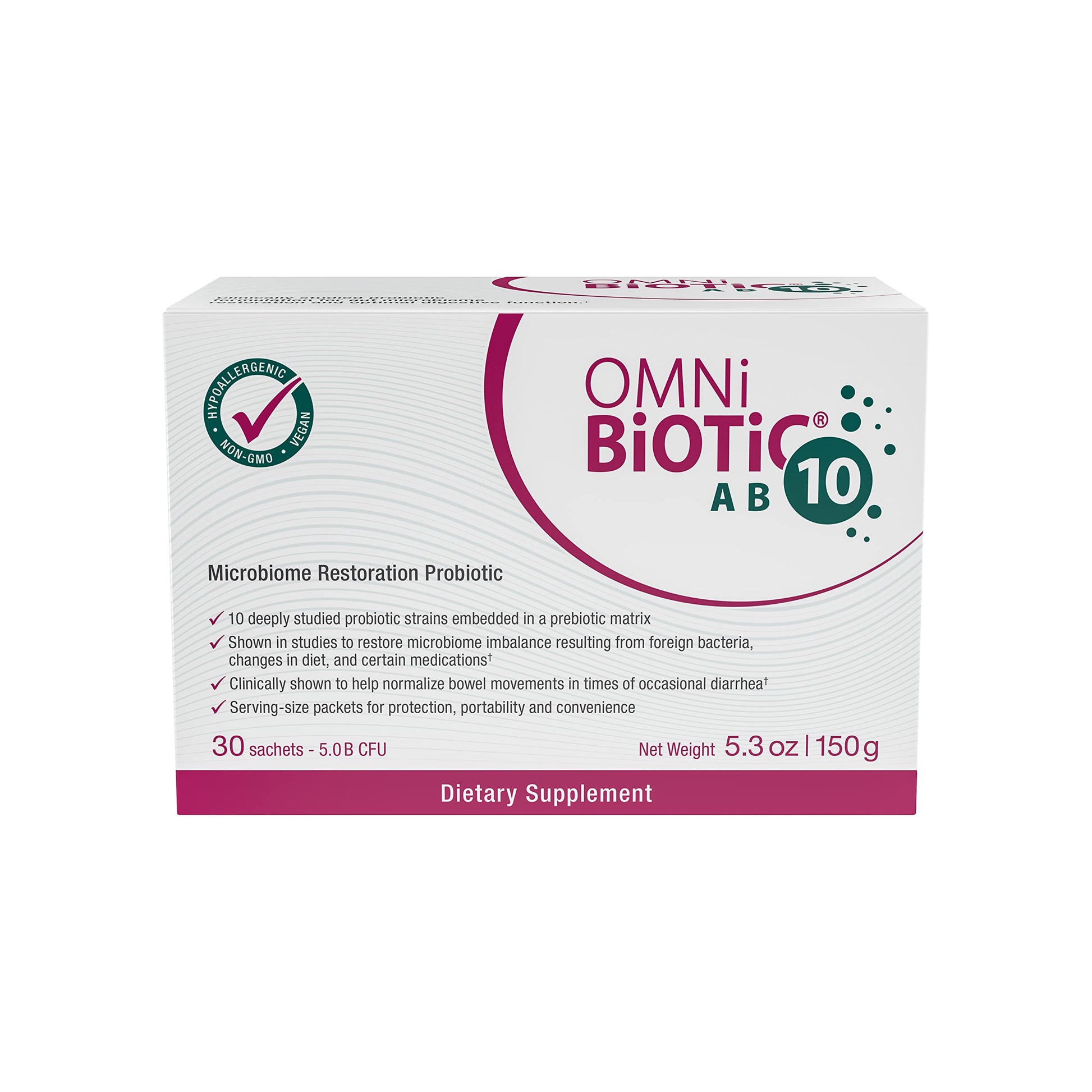 OMNi BiOTiC AB 10 - Clinically Tested Restorative Probiotic - Supports & Restores Gut Flora & Digestion OMNi BiOTiC