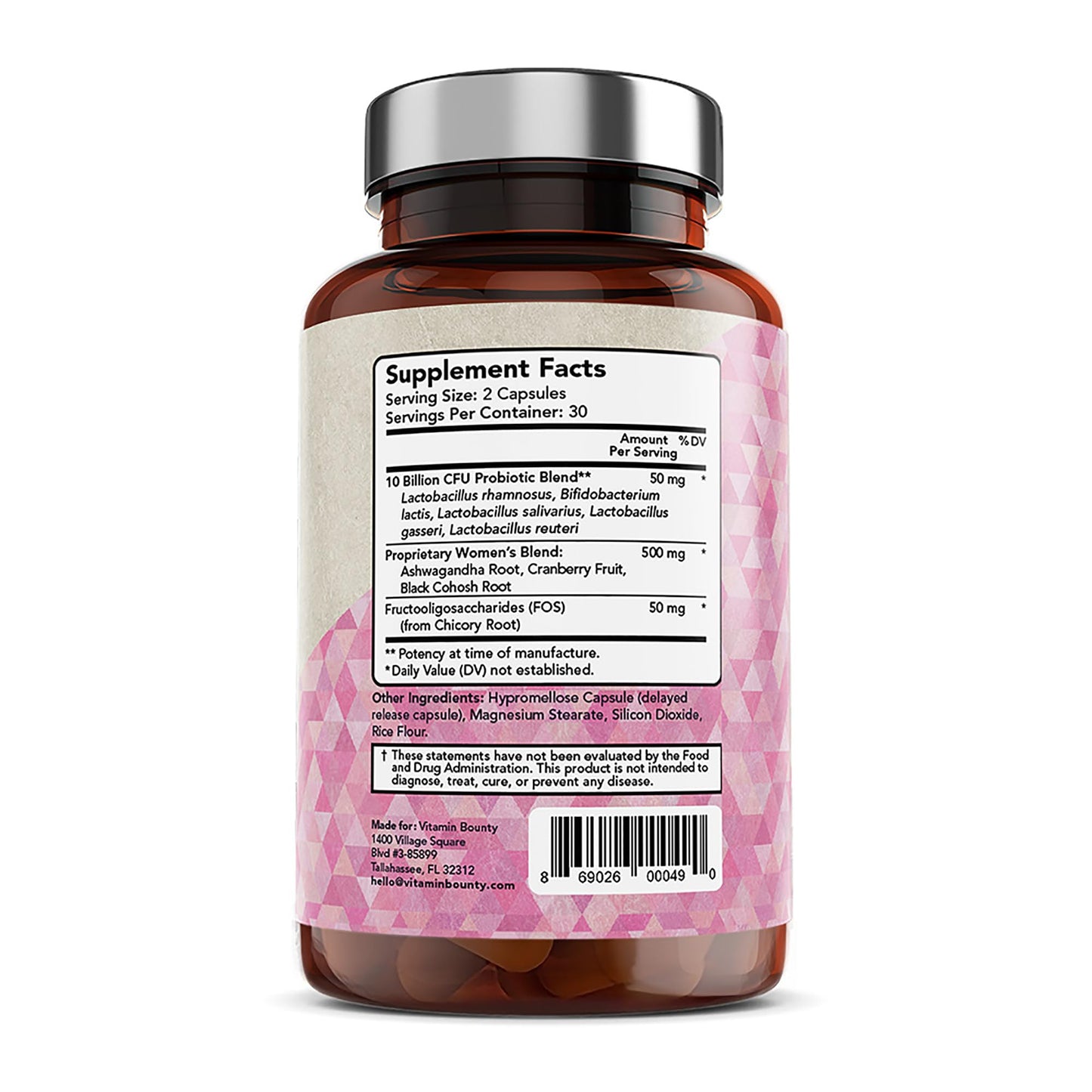 Vitamin Bounty Women's Pro Daily - Vaginal Probiotic & Prebiotic & pH Balance, Probiotics