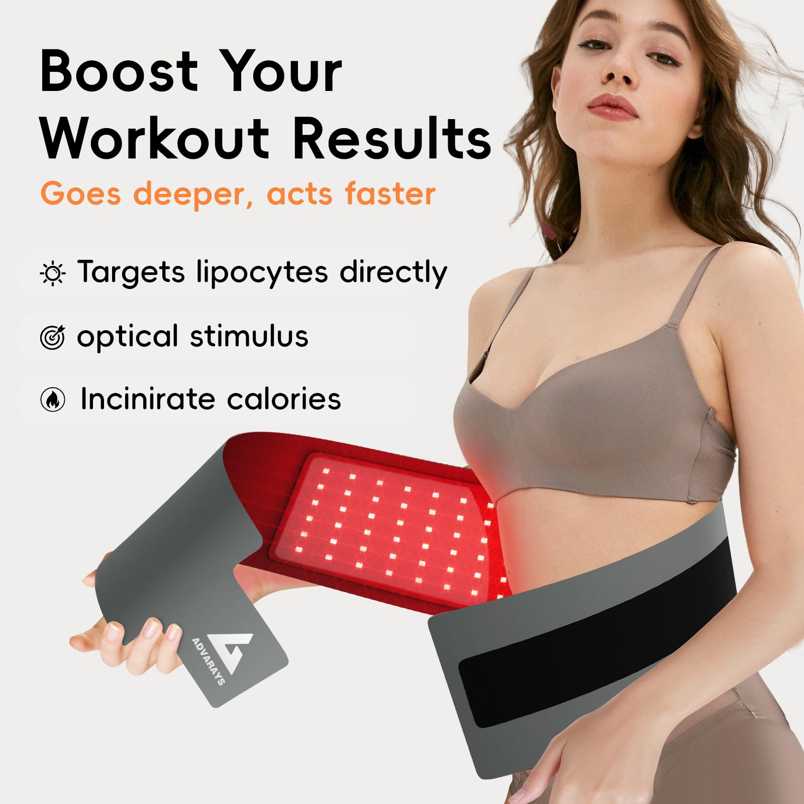 Red Light Therapy Infrared Belt: Pain Relief Body Pad 100 LEDs Red Light Therapy Belt ADVARAYS
