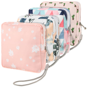 4Pcs Sanitary Napkin Storage Bag, Small Menstrual Period Bag Period Pouch Waterproof
