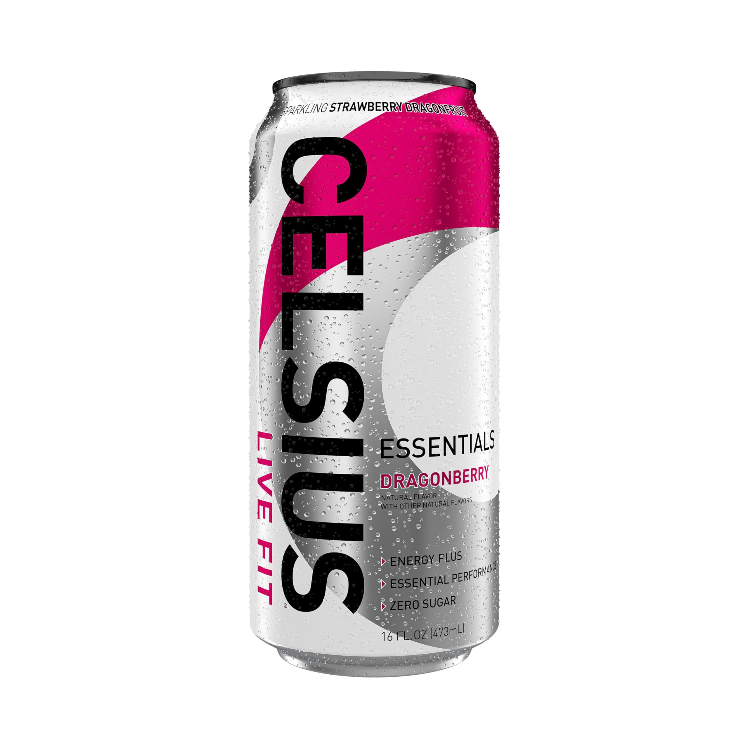 CELSIUS ESSENTIALS, Sparkling Dragonberry, Performance Energy Drink 16 Fl Oz CELSIUS