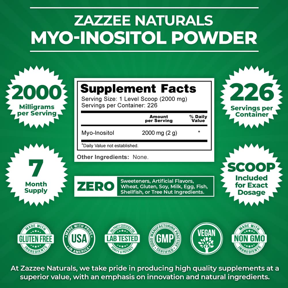 Zazzee Myo-Inositol Powder and Extra Strength Prenatal DHA Zazzee