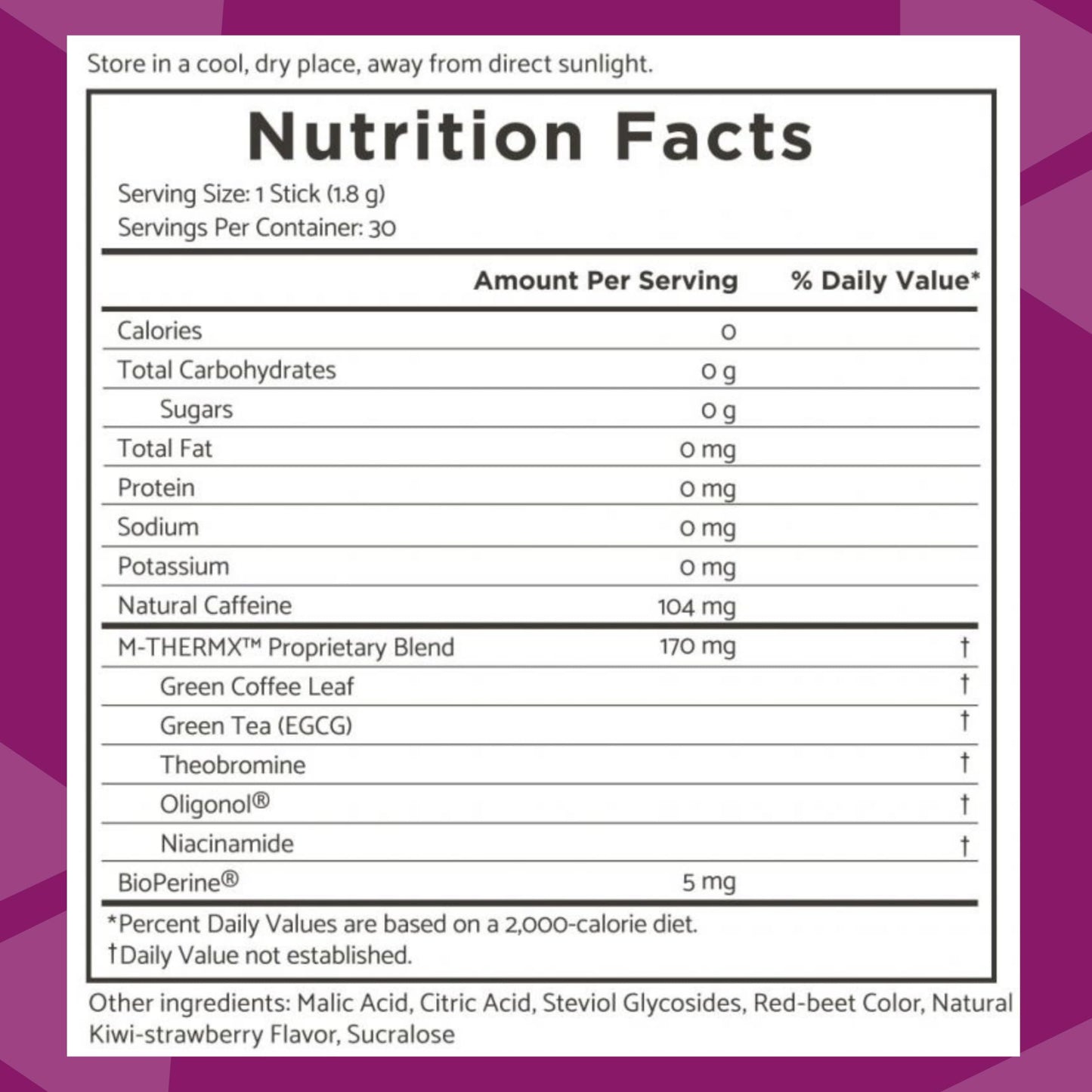 TRIM Stik, Appetite Control, Delicious Kiwi Strawberry beverage, low-calorie, 30 ct