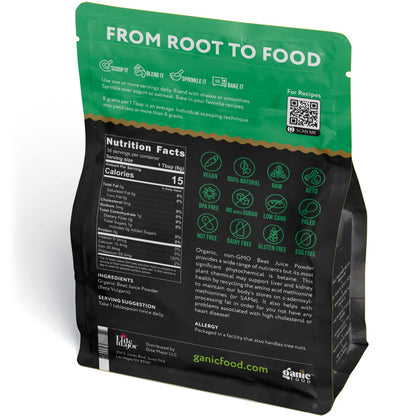 Ganic Food Organic Beet Root Juice Powder, 16 Ounces