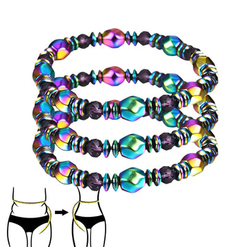 AGSIXZLAN 3pcs Adjustable Lymph Drainage Carnelian Magnetic Bracelet,Slimming Magnetic