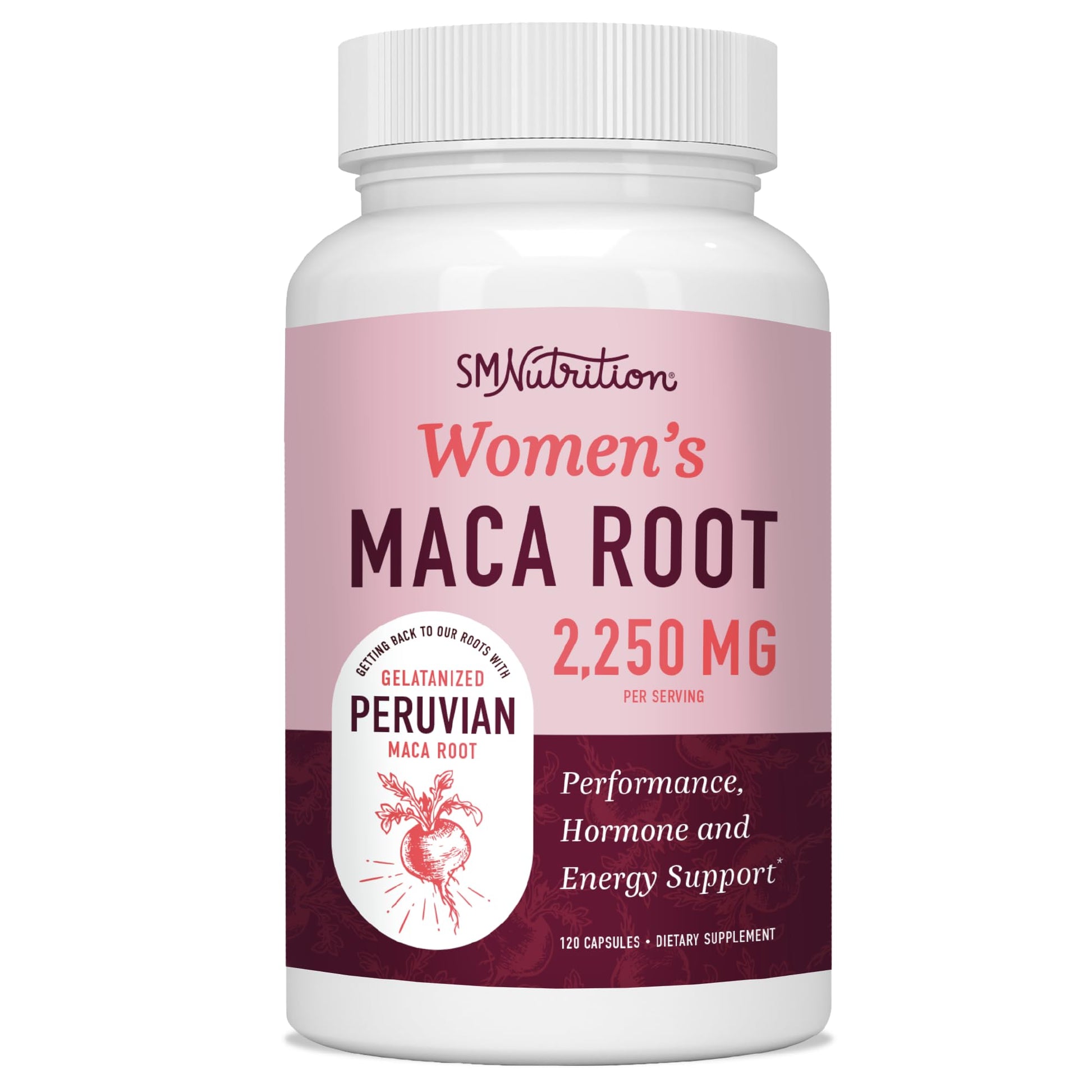 Organic Maca Root Capsules for Women | Peruvian Maca 2250MG Extra Strength