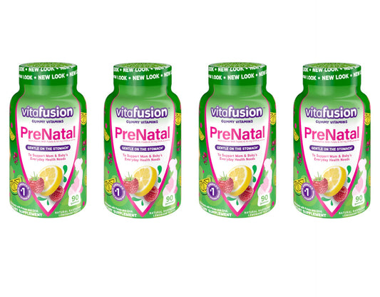 Vitafusion Prenatal, Gummy Vitamins - 90 Gummies each (Value Pack of 4)