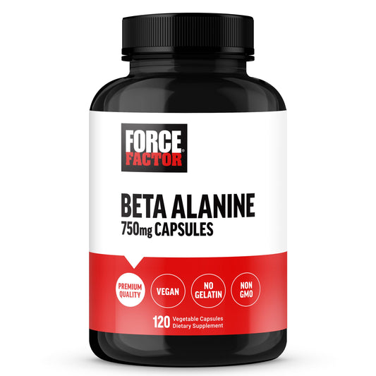 FORCE FACTOR Beta Alanine Capsules, Beta-Alanine Endurance Supplement to Boost