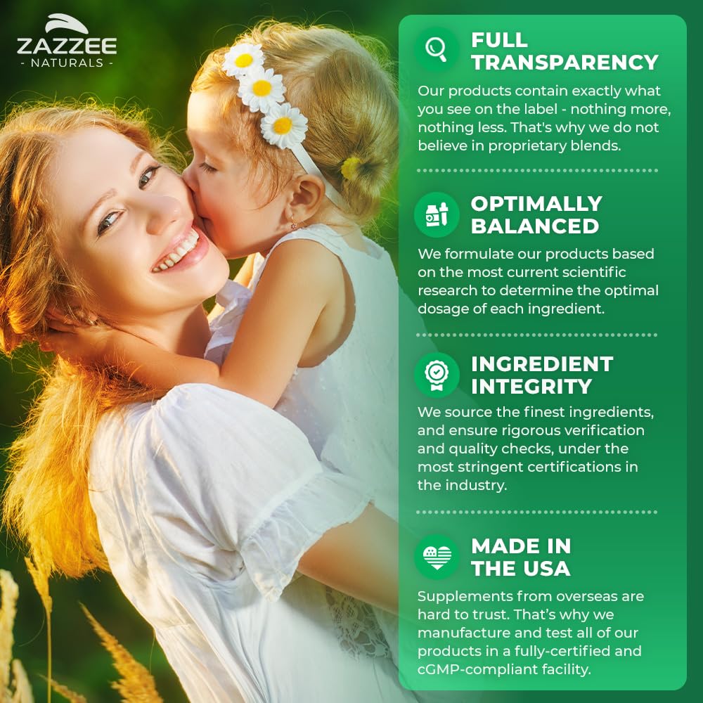 Zazzee USDA Organic Vitex, 500 mg Strength, 120 Vegan Capsules, 4 Month Supply Zazzee