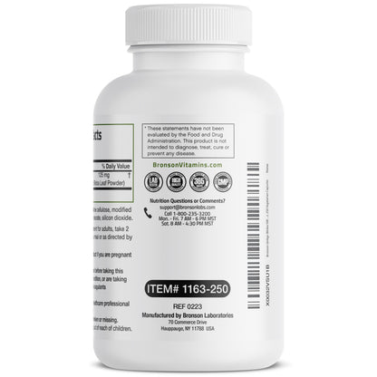 Bronson Ginkgo Biloba Extra Strength 125mg (4:1 Extract) Equivalent to 500mg