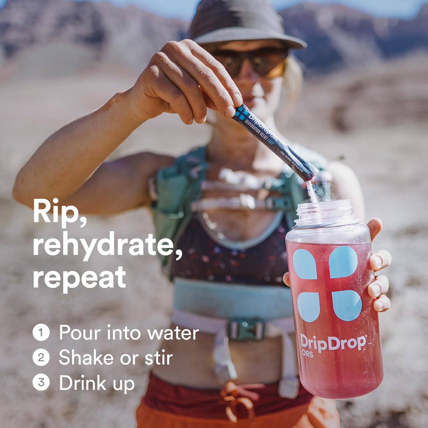 DripDrop Hydration - Electrolyte Powder Packets - Grape, Fruit Punch, Strawberry Lemonade