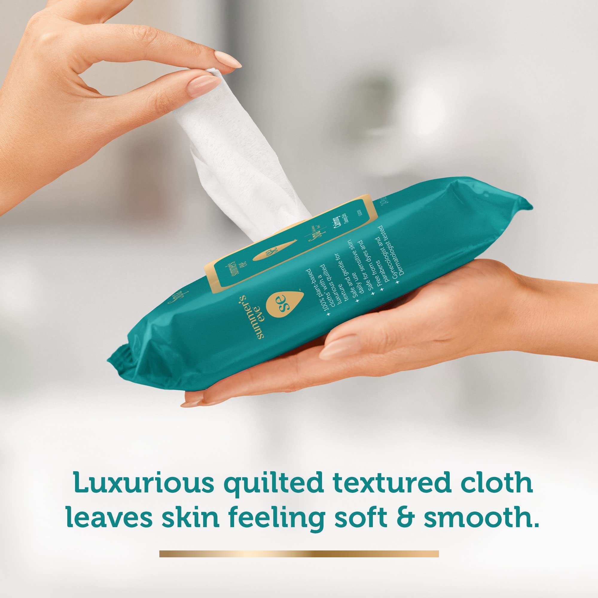 Summer's Eve Spa Calming Chamomile Feminine Wipes, 100% Plant Based*, pH balanced Plush Cloths Summer's Eve