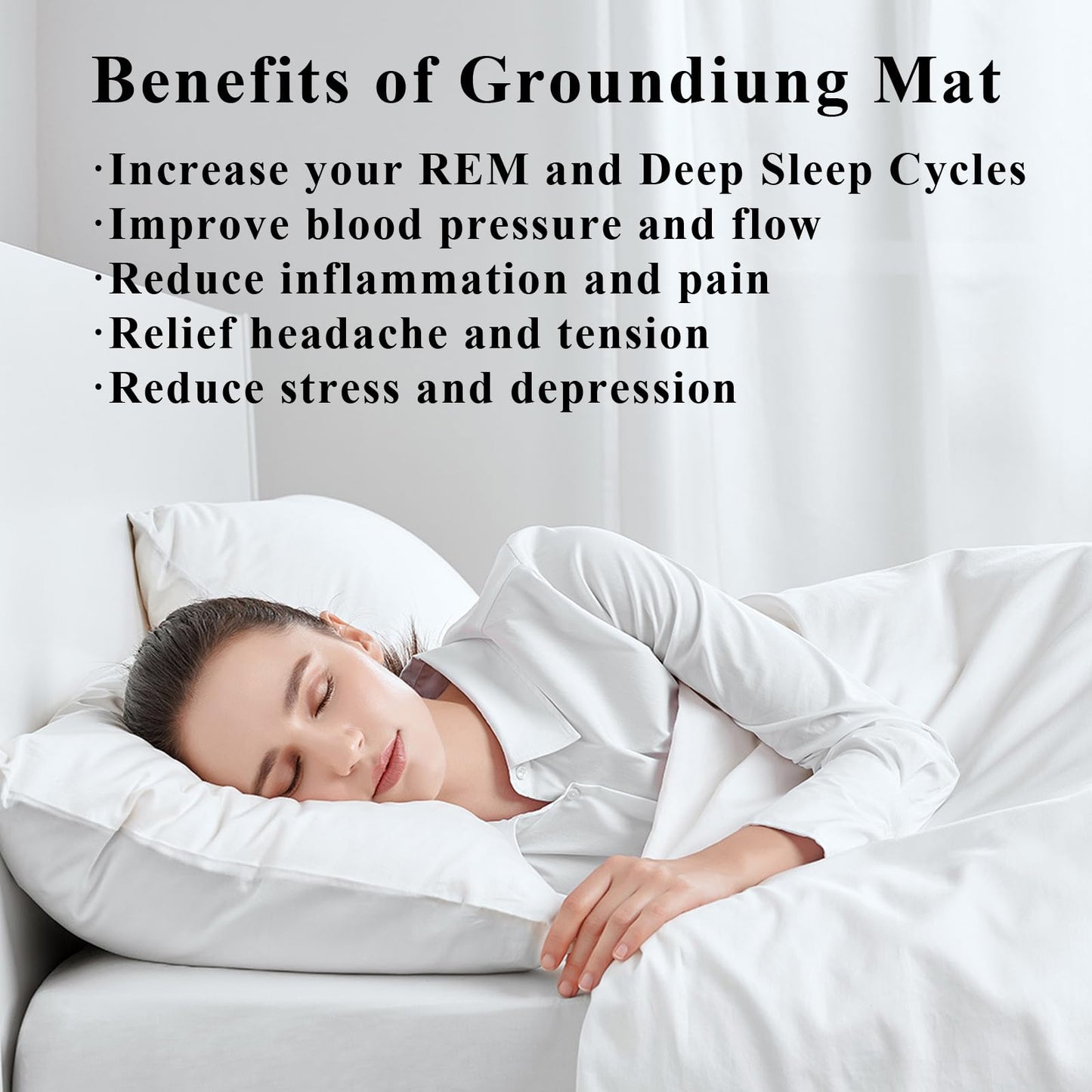 EOHELGRO Grounding Mat, Earth Grounding Mat for Sleeping, Earth Mat Grounding Pad for Energy