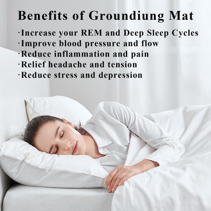 EOHELGRO Grounding Mat, Earth Grounding Mat for Sleeping, Earth Mat Grounding Pad for Energy