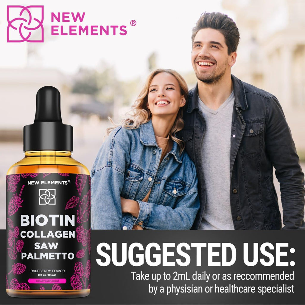 Liquid Biotin with Collagen & Saw Palmetto Extract for Women and Men | Hair Growth