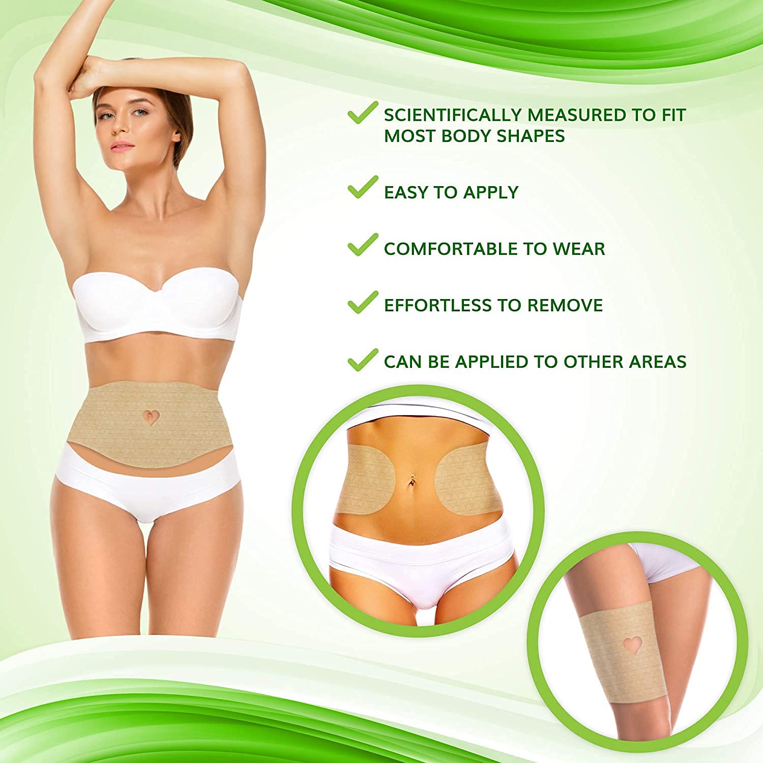 Moisturizing Body Wrap - New and Improved All Natural Body Applicator (5 WRAPS) Shape and Tone Body Products