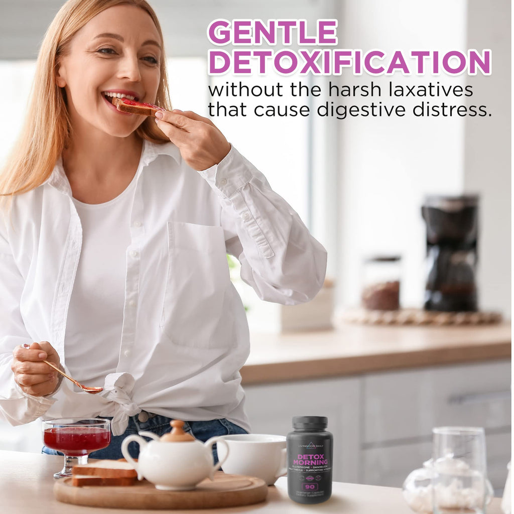 Livingood Daily Detox Pills - Full Body Detox Cleanse for Women & Men with Milk Thistle