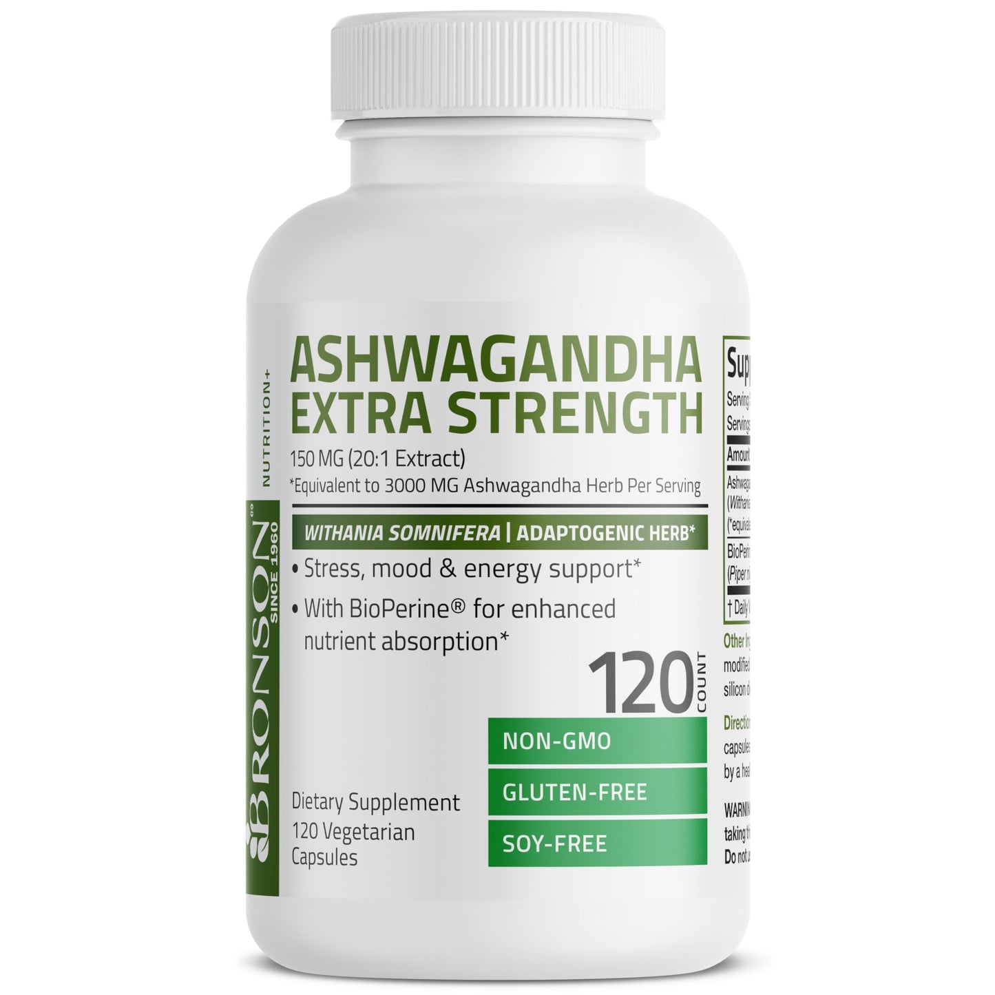 Bronson Ashwagandha Extra Strength Stress & Mood Support with BioPerine
