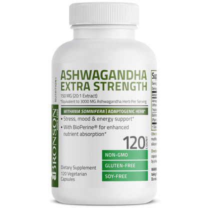 Bronson Ashwagandha Extra Strength Stress & Mood Support with BioPerine