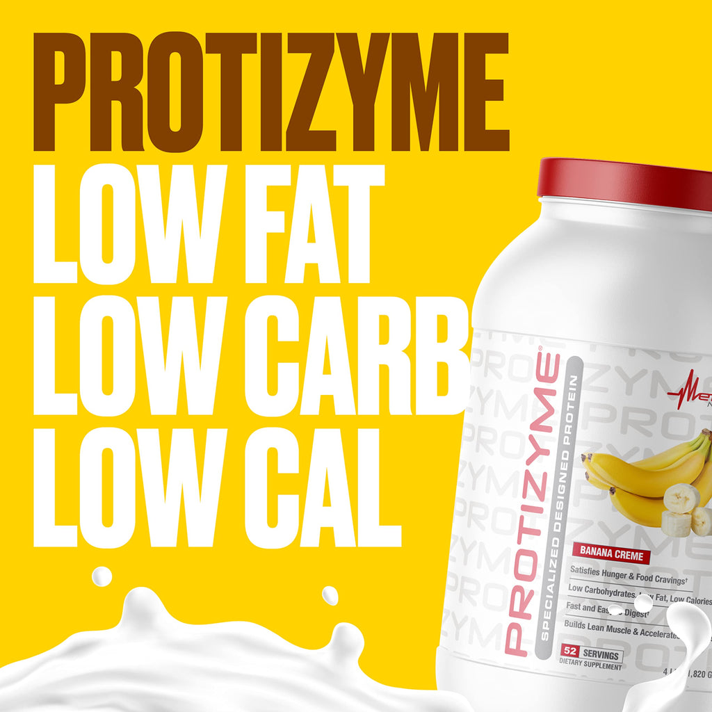Metabolic Nutrition, Protizyme, 100% Whey Protein Powder, High Protein, Low Carb Metabolic Nutrition