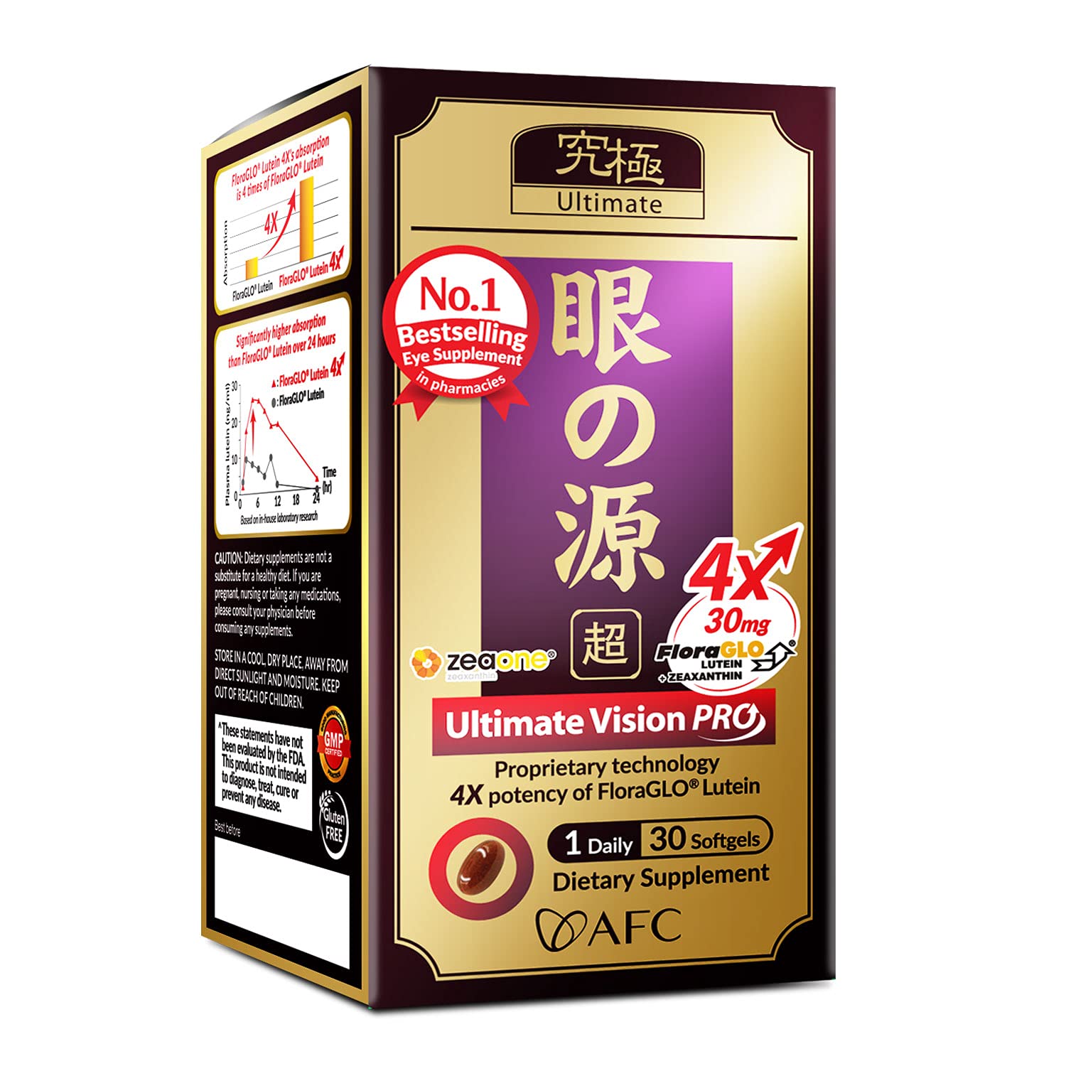 AFC Japan Ultimate Vision PRO - Eye Formula with FloraGLO Lutein 4X AFC