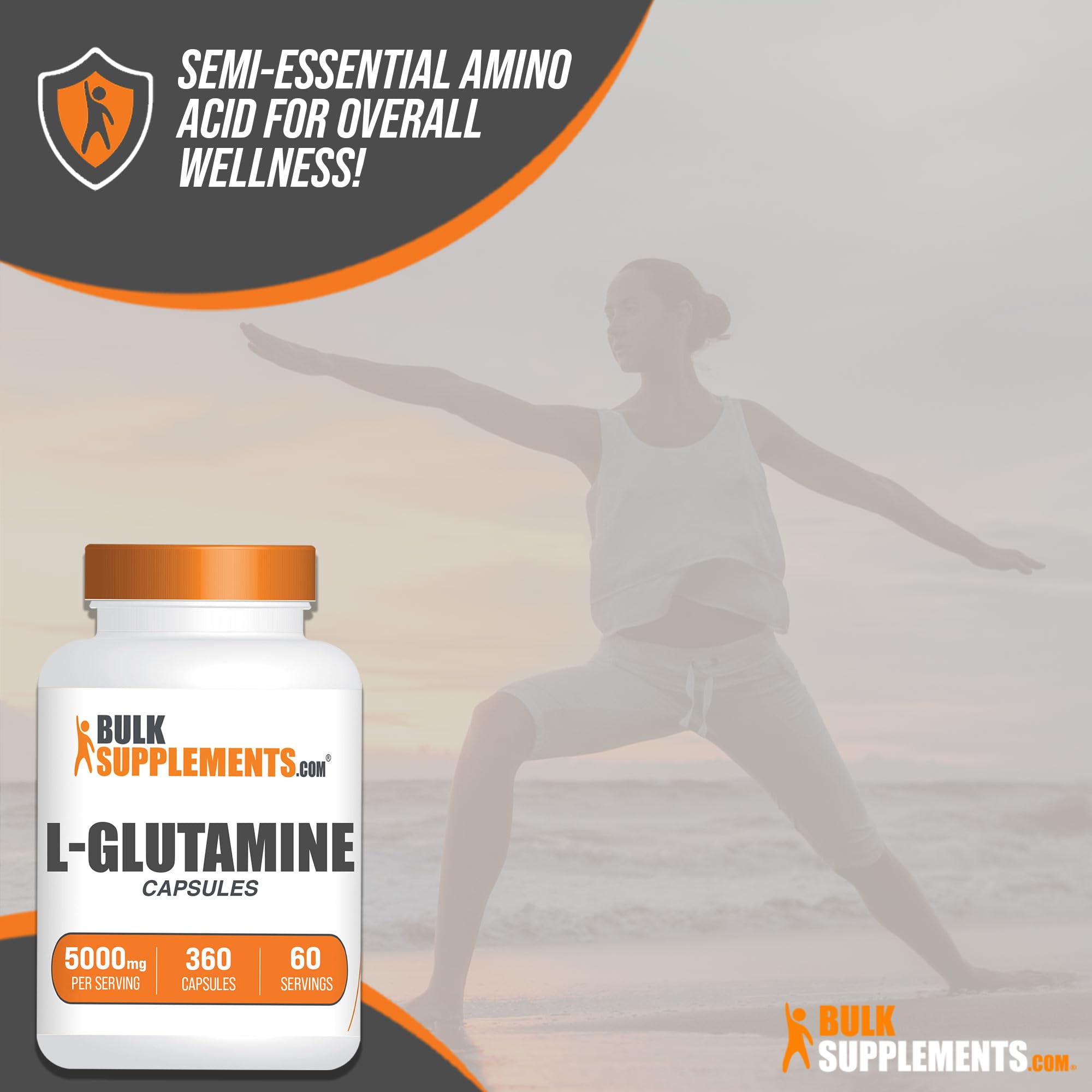 BULKSUPPLEMENTS.COM L-Glutamine Capsules - Glutamine Supplement, L Glutamine BULKSUPPLEMENTS.COM