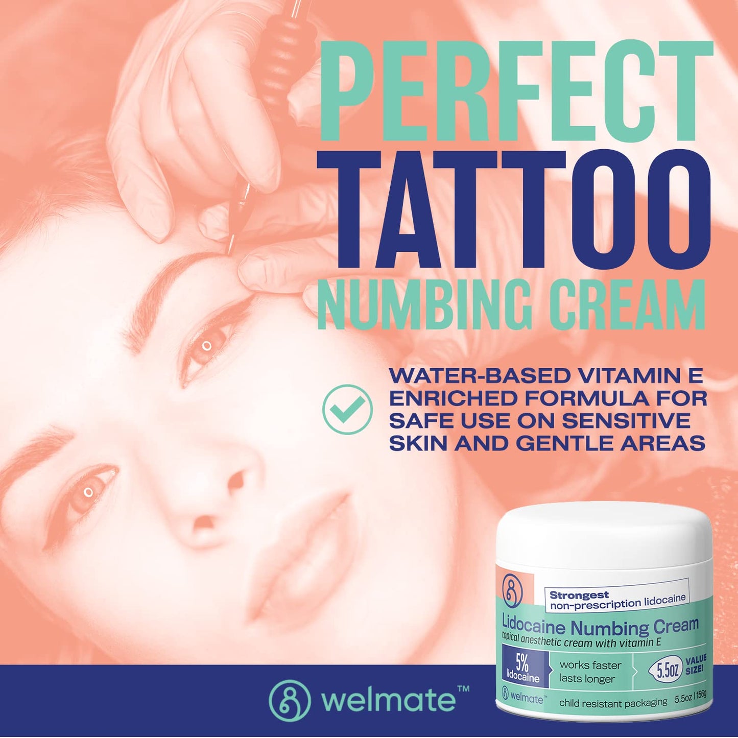 WELMATE | 5% Lidocaine | Numbing Cream Maximum Strength | Topical Anesthetic
