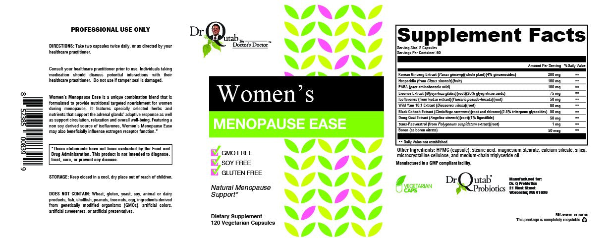 Dr Qutab The Doctor's Doctor, Women's Menopause Ease, Natural Menopause Support Dr. Qutab. The Doctor's Doctor