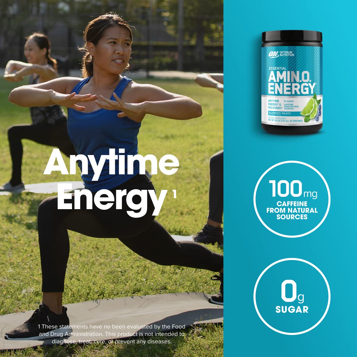 Optimum Nutrition Amino Energy - Pre Workout with Green Tea, BCAA, Amino Acids Optimum Nutrition