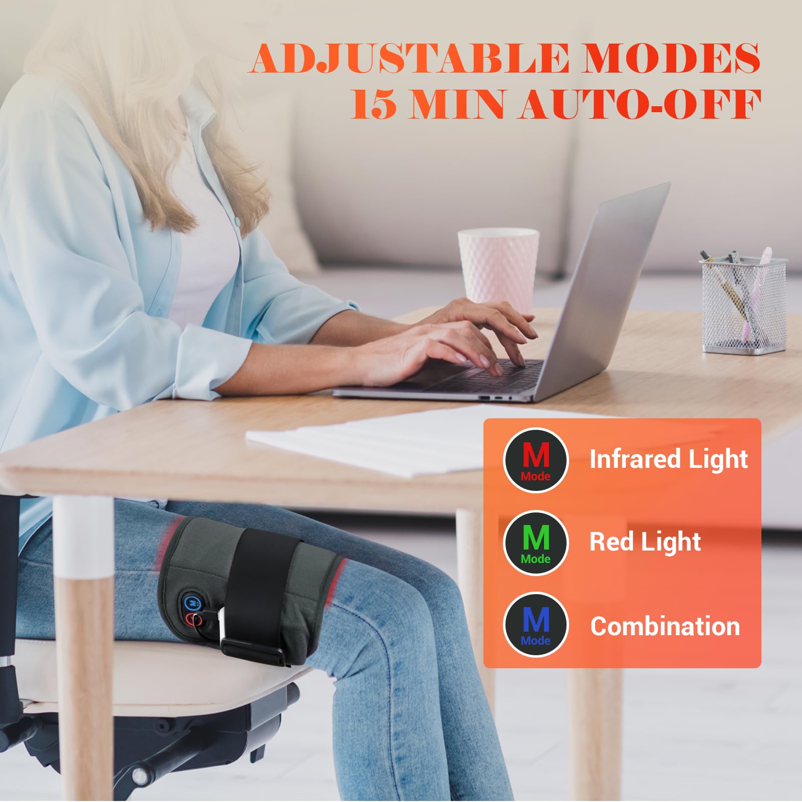 Comfytemp Red Light Therapy Belt, Cordless Infrared Red Light Therapy for Body Device, Wearable Red Comfytemp