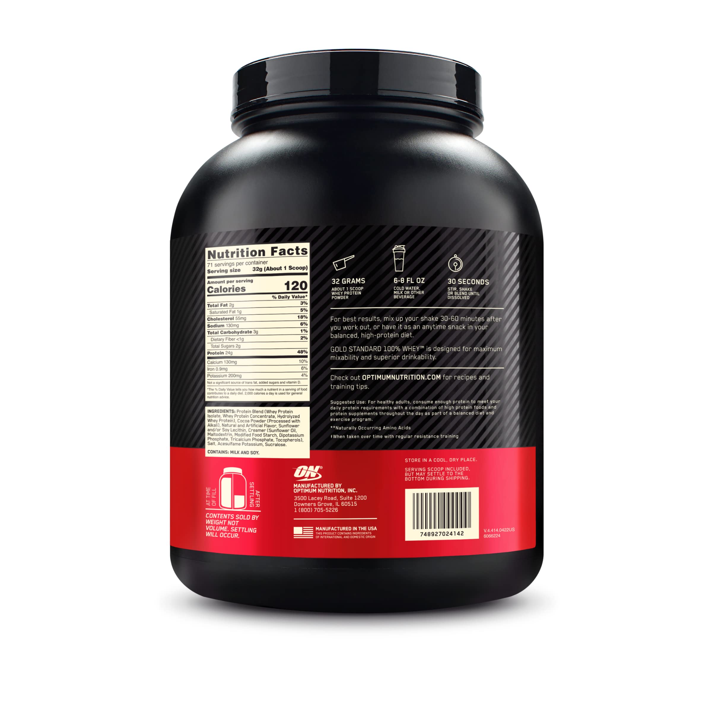 Optimum Nutrition Gold Standard 100% Whey Protein Powder, Extreme Milk Chocolate Optimum Nutrition